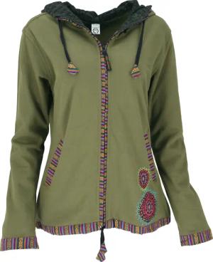 Guru-Shop Langjacke Nepal Ethno Jacke, bestickte
