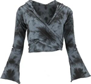 Guru-Shop Longsleeve Wickeltop, Yogatop, Langarmshirt mit..