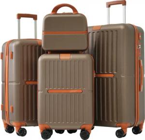 OKWISH Trolleyset Hartschalenkoffer-Set, Hartschalen-Trolley, 4 Rollen,