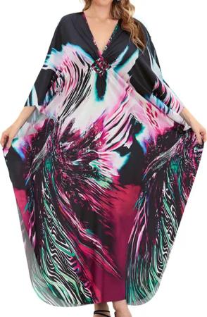 RWEUOQ Blusenkleid Long Beach Kleid für