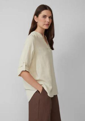 s.Oliver Langarmbluse Bluse aus Leinenmix mit