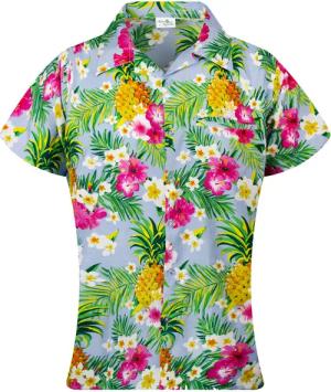 King Kameha Hawaiihemd Pineapple Flowers Funky