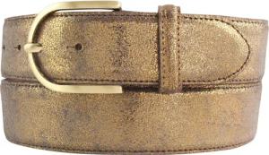 BELTINGER Ledergürtel Damen-Gürtel mit Metall-Optik Echt