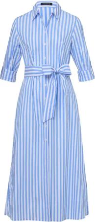 Highmoor Hemdblusenkleid Langes Streifen-Kleid