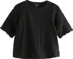 Next T-Shirt Kurzarm-T-Shirt mit Häkeldetail aus
