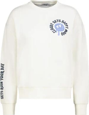 SUBLEVEL Sweatshirt Damen Cropped Cartoon Pullover