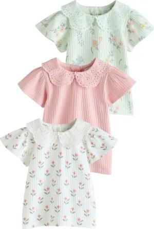 Next T-Shirt Gerippte kurzärmelige Baby Jersey-Tops,