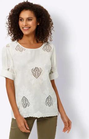 heine Klassische Bluse Kurzarm-Bluse