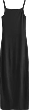 Next Trägerkleid Geripptes Maxikleid mit schmalen