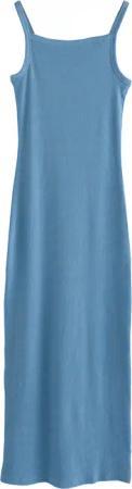 Next Trägerkleid Geripptes Maxikleid mit schmalen
