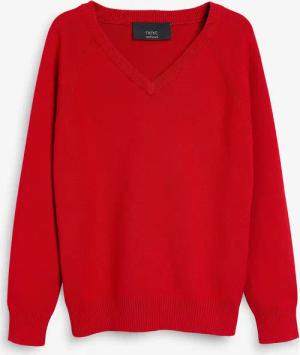 Next V-Ausschnitt-Pullover Schul-Strickpullover mit V-Ausschnitt (1-tlg)