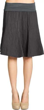 Caspar Faltenrock RO014 Damen Midi Leinenrock