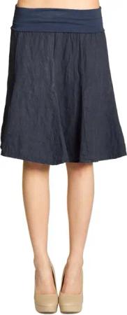 Caspar Faltenrock RO014 Damen Midi Leinenrock