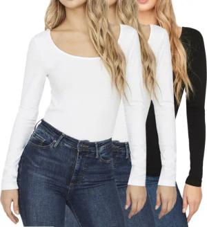 Vero Moda Langarmshirt (3er-Pack) Basic U-Neck