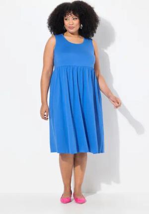 Ulla Popken Maxikleid Jerseykleid Taschen A-Linie