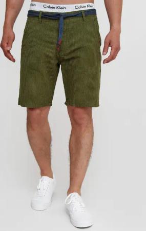 Indicode Chinoshorts Enford mit abnehmbaren, gemusterten