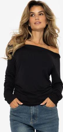 SASSYCLASSY Longshirt Langarmshirt Damen mit U-Boot