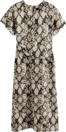 Next Midikleid Kurzärmeiges Midikleid mit Drapierung