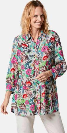GOLDNER Hemdbluse Druckbluse in exotischem Muster