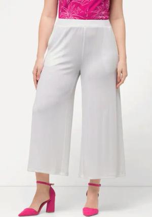 Ulla Popken Funktionshose Culotte Struktur wadenlang