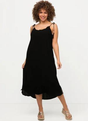 Ulla Popken Minikleid Kleid Krepp Träger