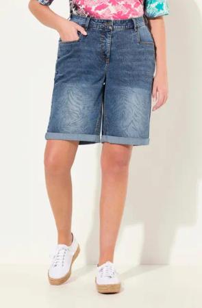 Ulla Popken Caprihose Capri Mandy Palmenmuster