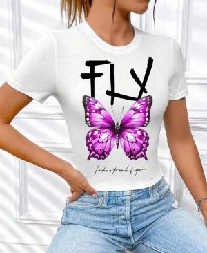 RMK T-Shirt Damen Shirt kurzarm Rundhalsausschnitt