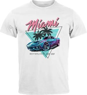 Neverless Print-Shirt Herren T-Shirt Bedruckt Miami