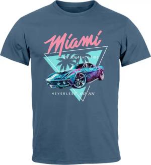 Neverless Print-Shirt Herren T-Shirt Bedruckt Miami
