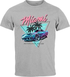 Neverless Print-Shirt Herren T-Shirt Bedruckt Miami