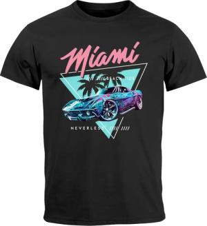 Neverless Print-Shirt Herren T-Shirt Bedruckt Miami