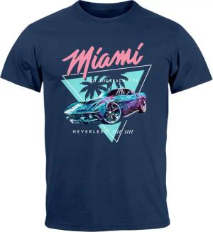 Neverless Print-Shirt Herren T-Shirt Bedruckt Miami