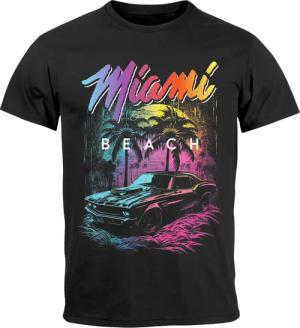 Neverless Print-Shirt Herren T-Shirt Miami Beach