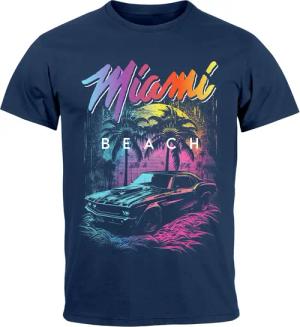 Neverless Print-Shirt Herren T-Shirt Miami Beach
