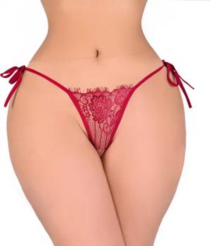 Elegant Love Slip-Ouvert Damen-Höschen, String, Mesh-Tanga,