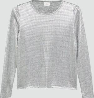 s.Oliver Langarmshirt Langarmshirt in Metallic-Optik
