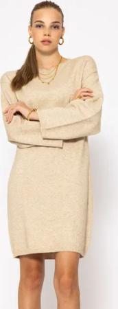 SASSYCLASSY Strickkleid Oversize Strickkleid Rollkragen Damen
