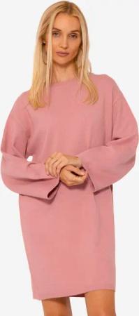 SASSYCLASSY Strickkleid Oversize Strickkleid Rollkragen Damen