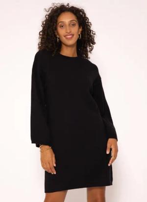 SASSYCLASSY Strickkleid Oversize Strickkleid Rollkragen Damen