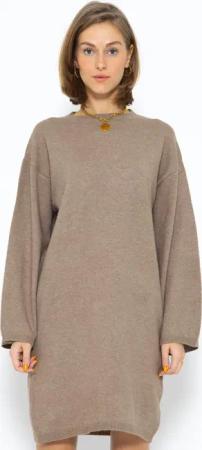 SASSYCLASSY Strickkleid Oversize Strickkleid Rollkragen Damen