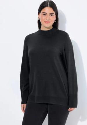 Ulla Popken Strickpullover Pullover Stehkragen Langarm