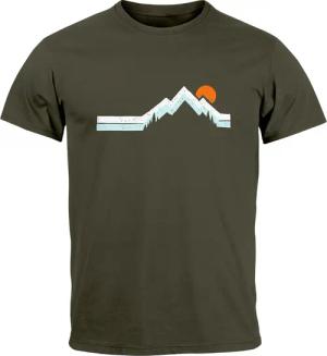 Neverless Print-Shirt Herren T-Shirt Berg Wandern