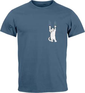 Neverless Print-Shirt Herren T-Shirt Aufdruck Katze