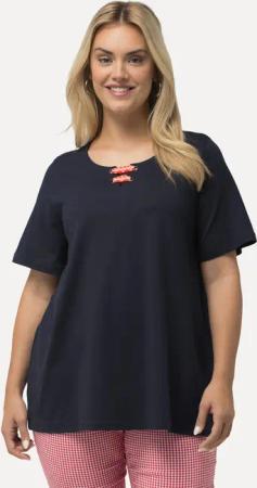 Ulla Popken T-Shirt T-Shirt Schnürung A-Linie