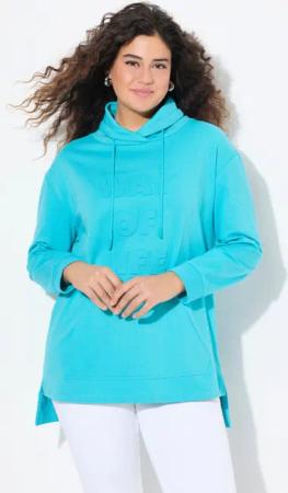 Ulla Popken Sweatshirt Sweatshirt 3D-Prägung Oversized