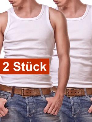 Cocain underwear Unterhemd Herren glatt weiss