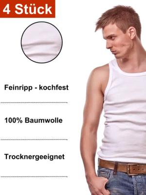 Cocain underwear Unterhemd Herren glatt weiss
