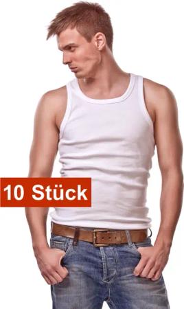 Cocain underwear Unterhemd Herren glatt weiss