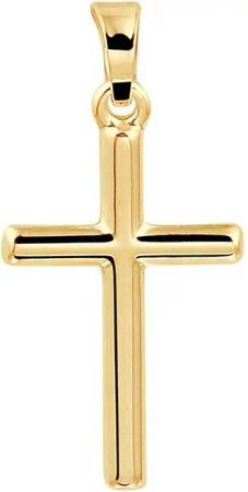 NICEANDnoble Kettenanhänger 585er Gelbgold Kettenanhänger Kreuz
