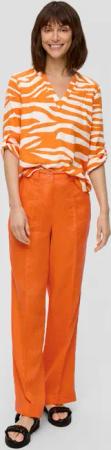 s.Oliver Stoffhose Regular: Leinenhose mit weitem